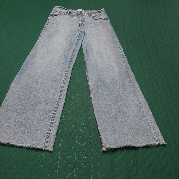 Fashion Nova Light Blue Flare Jeans - Picture 4 of 8